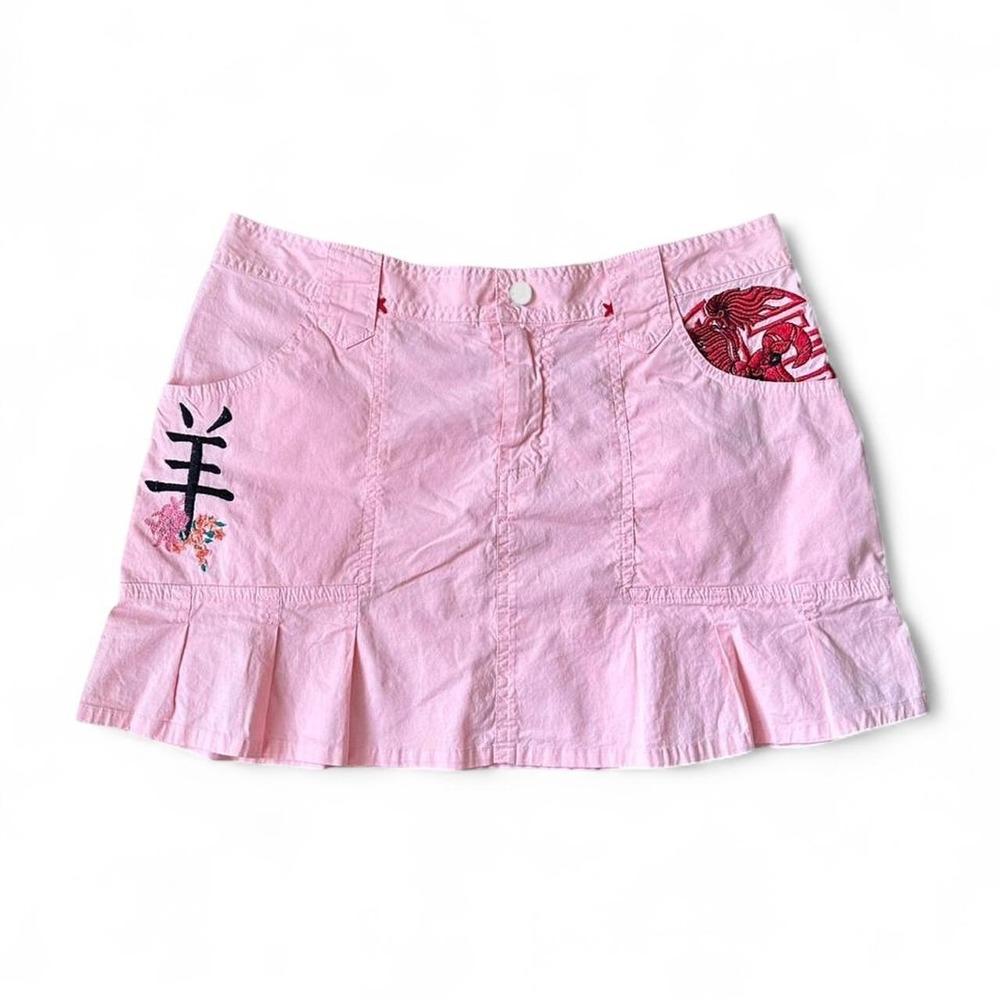 Y2K Johnny Was pink mini skirt